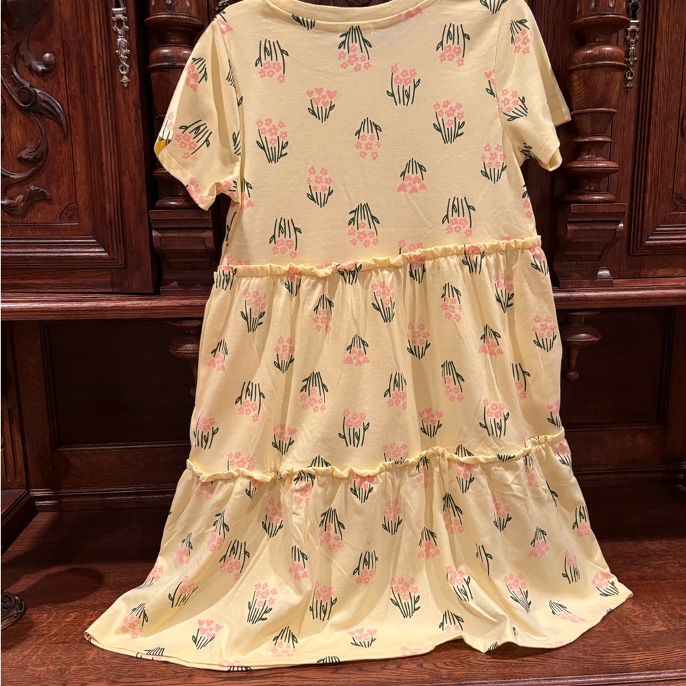 GIRLS TIERED RUFFEL DRESS - Picture 3 of 6